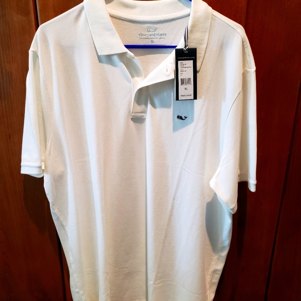 NWT - Men's XL Vineyard Vines White Polo Shirt